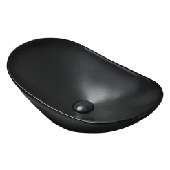 Arezzo Oval Counter Top Basin (620mm Wide - Matt Black) -Victorian Plumbing shop az7811amb d1