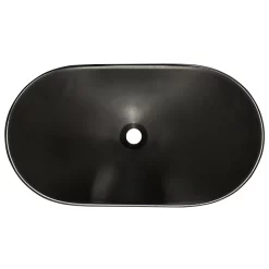 Arezzo Oval Counter Top Basin (620mm Wide - Matt Black) -Victorian Plumbing shop az7811ambd3