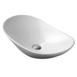 Arezzo Oval Counter Top Basin (620mm Wide - Matt White) -Victorian Plumbing shop az7811amwd1