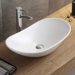 Arezzo Oval Counter Top Basin (620mm Wide - Matt White) -Victorian Plumbing shop az7811amwl