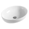Arezzo Gloss White Curved Oval Counter Top Basin 0TH (520 X 395mm) -Victorian Plumbing shop az78166gw detail01