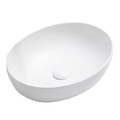 Arezzo Matt White Curved Oval Counter Top Basin 0TH (520 X 395mm)
