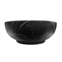 Arezzo 520 X 395mm Curved Oval Counter Top Basin - Matt Black Marble Effect -Victorian Plumbing shop az78166nd2