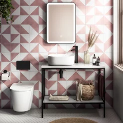 Arezzo 425 X 425mm Matt White Curved Square Counter Top Basin 9 Arezzo 425 X 425mm Matt White Curved Square Counter Top Basin -Victorian Plumbing shop az7816mw d4