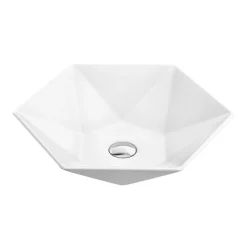 Arezzo 480 X 415mm Hexagon Shaped Modern Counter Top Basin