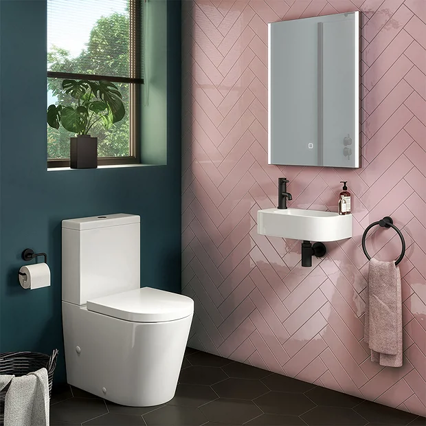 Arezzo 400 X 220mm Curved Wall Hung 1TH Cloakroom Basin 3 Arezzo 400 X 220mm Curved Wall Hung 1TH Cloakroom Basin