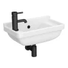 Arezzo Wall Hung Compact Cloakroom Basin 1TH - 505 X 270mm -Victorian Plumbing shop az7955detail3