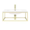 Arezzo 700 Wall Hung Basin With Brushed Brass Towel Rail Frame 1 Arezzo 700 Wall Hung Basin With Brushed Brass Towel Rail Frame -Victorian Plumbing shop az7bbfrm n d3a