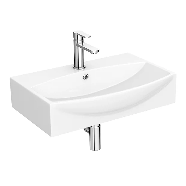 Arezzo 600 X 400 Modern Wall Mounted / Counter Top 1TH Basin 5 Arezzo 600 X 400 Modern Wall Mounted / Counter Top 1TH Basin - Image 3