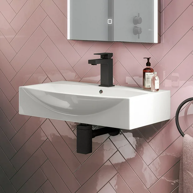 Arezzo 600 X 400 Modern Wall Mounted / Counter Top 1TH Basin 4 Arezzo 600 X 400 Modern Wall Mounted / Counter Top 1TH Basin - Image 2