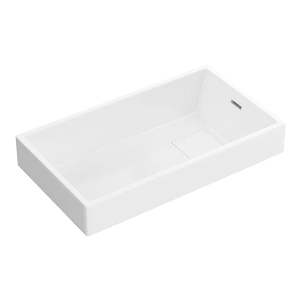 Arezzo 710 X 405mm Modern Large Rectangular Counter Top Basin With Hidden Waste Cover 3 Arezzo 710 X 405mm Modern Large Rectangular Counter Top Basin With Hidden Waste Cover