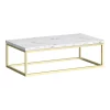 Arezzo 910 White Marble Effect Worktop With Brushed Brass Wall Mounted Frame