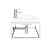 Arezzo 900 Wall Hung Basin With Chrome Towel Rail Frame -Victorian Plumbing shop az9chrfrmd3