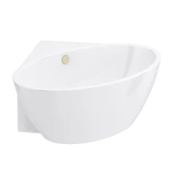 Arezzo Corner Modern Free Standing Bath (1270 X 1270mm) With Brushed Brass Waste 8 Arezzo Corner Modern Free Standing Bath (1270 X 1270mm) With Brushed Brass Waste -Victorian Plumbing shop azb27bb d1