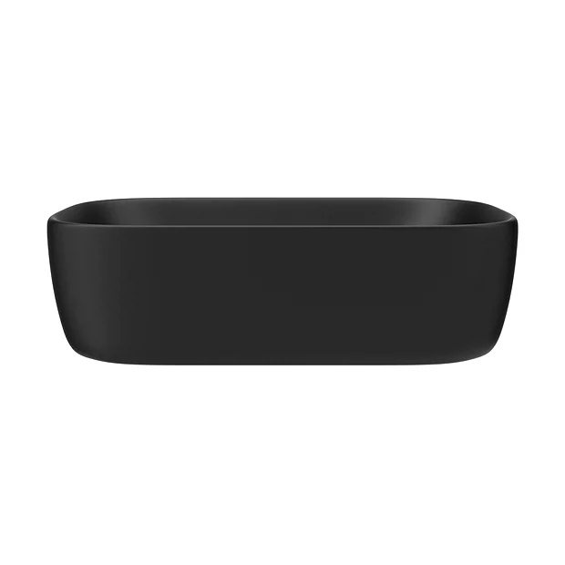 Arezzo 465 X 325mm Matt Black Curved Rectangular Counter Top Basin 6 Arezzo 465 X 325mm Matt Black Curved Rectangular Counter Top Basin - Image 4