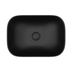 Arezzo 465 X 325mm Matt Black Curved Rectangular Counter Top Basin 12 Arezzo 465 X 325mm Matt Black Curved Rectangular Counter Top Basin -Victorian Plumbing shop azb465d3
