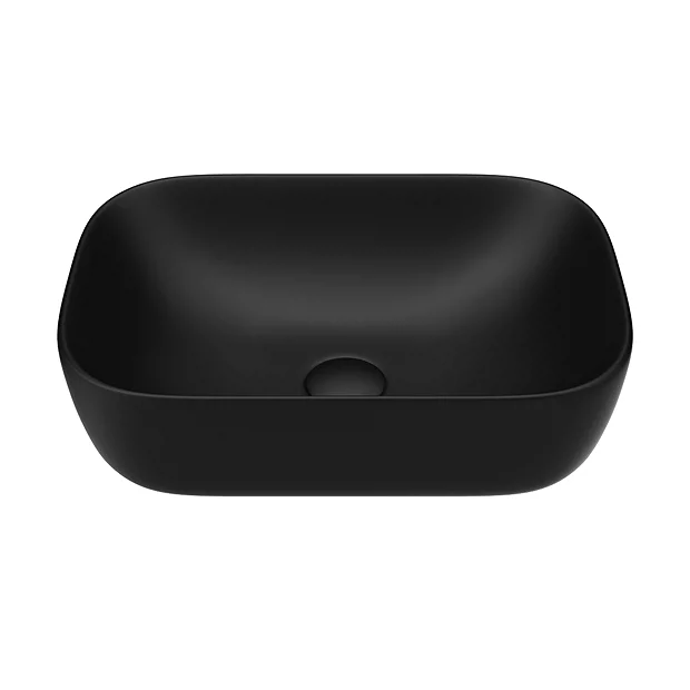 Arezzo 465 X 325mm Matt Black Curved Rectangular Counter Top Basin 8 Arezzo 465 X 325mm Matt Black Curved Rectangular Counter Top Basin - Image 6