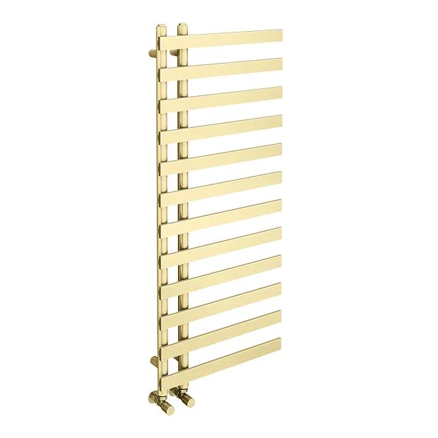 Arezzo Brushed Brass 1200 X 500mm 12 Bars Designer Heated Towel Rail 3 Arezzo Brushed Brass 1200 X 500mm 12 Bars Designer Heated Towel Rail