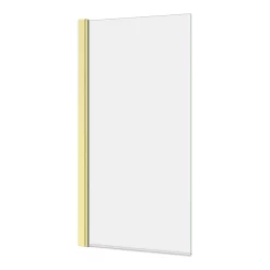 Arezzo Straight Square Shower Bath W. Brushed Brass Pivot Screen 9 Arezzo Straight Square Shower Bath W. Brushed Brass Pivot Screen -Victorian Plumbing shop azbbsbathnd1