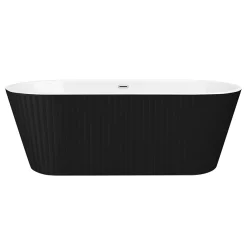 Arezzo Fluted 1700 X 800mm Double Ended Freestanding Bath Matt Black 8 Arezzo Fluted 1700 X 800mm Double Ended Freestanding Bath Matt Black -Victorian Plumbing shop azbt25bwf d1