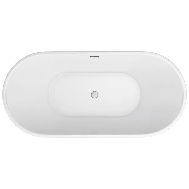 Arezzo Fluted 1700 X 800mm Double Ended Freestanding Bath Matt Black 6 Arezzo Fluted 1700 X 800mm Double Ended Freestanding Bath Matt Black - Image 4