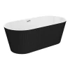 Arezzo Fluted 1700 X 800mm Double Ended Freestanding Bath Matt Black 2 Arezzo Fluted 1700 X 800mm Double Ended Freestanding Bath Matt Black -Victorian Plumbing shop azbt25bwf detail1