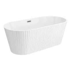 Arezzo Fluted 1700 X 800mm Double Ended Freestanding Bath