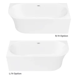 Arezzo 1700 X 750 Modern Curved Corner Bath 11 Arezzo 1700 X 750 Modern Curved Corner Bath -Victorian Plumbing shop azc17 n d2