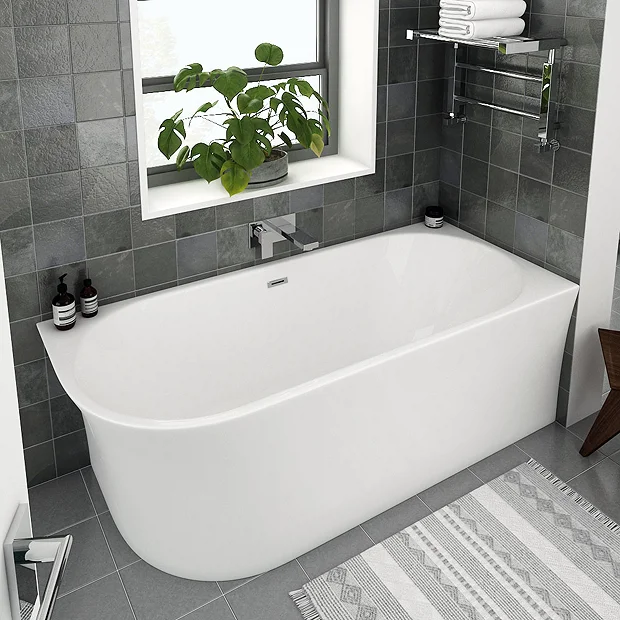 Arezzo 1700 X 750 Modern Curved Corner Bath 4 Arezzo 1700 X 750 Modern Curved Corner Bath - Image 2
