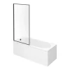 Arezzo Black Framed Fixed Round Single Ended Shower Bath -Victorian Plumbing shop azfr157 d5