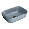 Arezzo 465 X 325mm Matt Grey Curved Rectangular Counter Top Basin -Victorian Plumbing shop azg465d1
