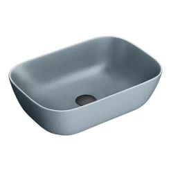 Arezzo 465 X 325mm Matt Grey Curved Rectangular Counter Top Basin