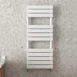 Arezzo Matt White 1200 X 500mm Heated Towel Rail