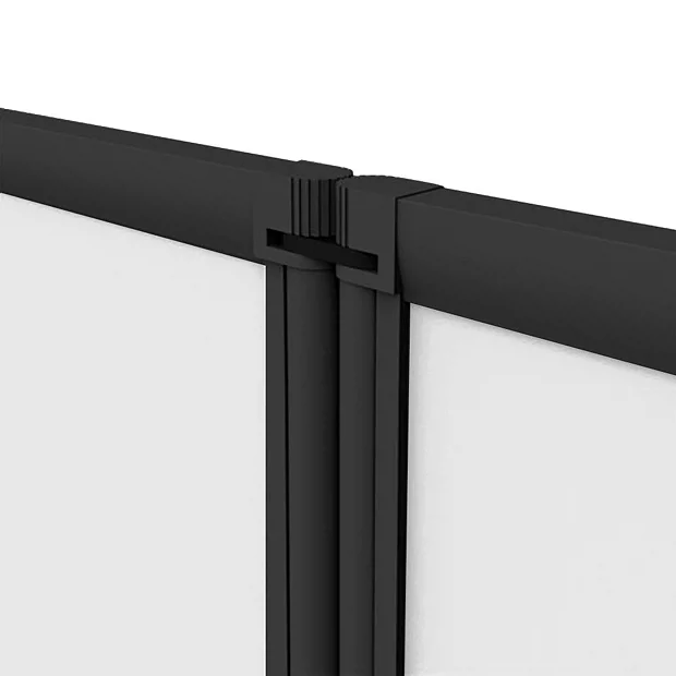 Arezzo Round Single Ended Bath With Matt Black Bi-Fold Screen 6 Arezzo Round Single Ended Bath With Matt Black Bi-Fold Screen - Image 4