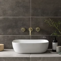 Arezzo 465 X 325mm Gloss White Curved Rectangular Counter Top Basin 10 Arezzo 465 X 325mm Gloss White Curved Rectangular Counter Top Basin -Victorian Plumbing shop azw465 d8