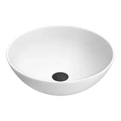 Arezzo 400mm Matt White Round Counter Top Basin -Victorian Plumbing shop azw6015 d3