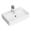 Arezzo 600 X 425mm Gloss White 1TH Rectangular Counter Top Basin -Victorian Plumbing shop azw6282 d1n