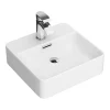 Arezzo 425 X 425mm Gloss White 1TH Rectangular Counter Top Basin 2 Arezzo 425 X 425mm Gloss White 1TH Rectangular Counter Top Basin -Victorian Plumbing shop azw6306nl