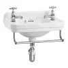 Urlington Bathroom Burlington 51cm Cloakroom Basin With Towel Rail - 2 Tap Hole -Victorian Plumbing shop b8t6chr d1