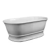 BC Designs Bampton Double Ended Freestanding Bath 1555 X 740mm - Polished White 2 BC Designs Bampton Double Ended Freestanding Bath 1555 X 740mm - Polished White -Victorian Plumbing shop bab032 d1