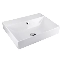 BagnoDesign 600mm 0TH White Funktion Countertop Or Wall Mounted Basin