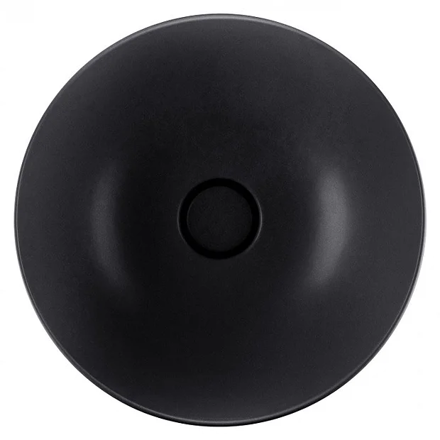 BagnoDesign Matt Black Koy 400mm Round Countertop Basin 6 BagnoDesign Matt Black Koy 400mm Round Countertop Basin - Image 4