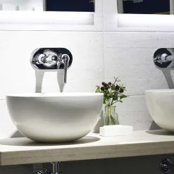 BagnoDesign Matt White Koy 400mm Round Countertop Basin -Victorian Plumbing shop bdskoy702mw d2