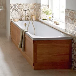 Heritage Bathroom Heritage Dorchester Single Ended 2TH Bath With Solid Skin (1700x700mm) -Victorian Plumbing shop bdw05 d1