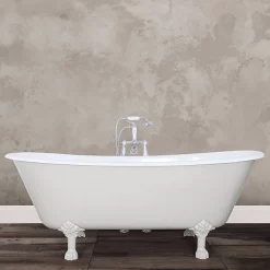 Hurlingham Bath Hurlingham Berwick Cast Iron Roll Top Bath (1720x680mm) With Feet -Victorian Plumbing shop berwick d3