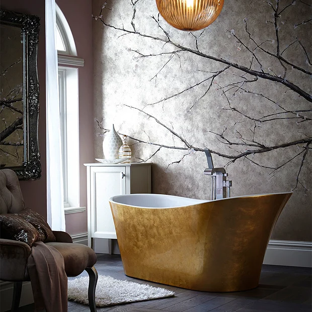Heritage Bathroom Heritage Holywell Freestanding Acrylic Bath (1710 X 745mm) - Gold Effect 3 Heritage Bathroom Heritage Holywell Freestanding Acrylic Bath (1710 X 745mm) - Gold Effect