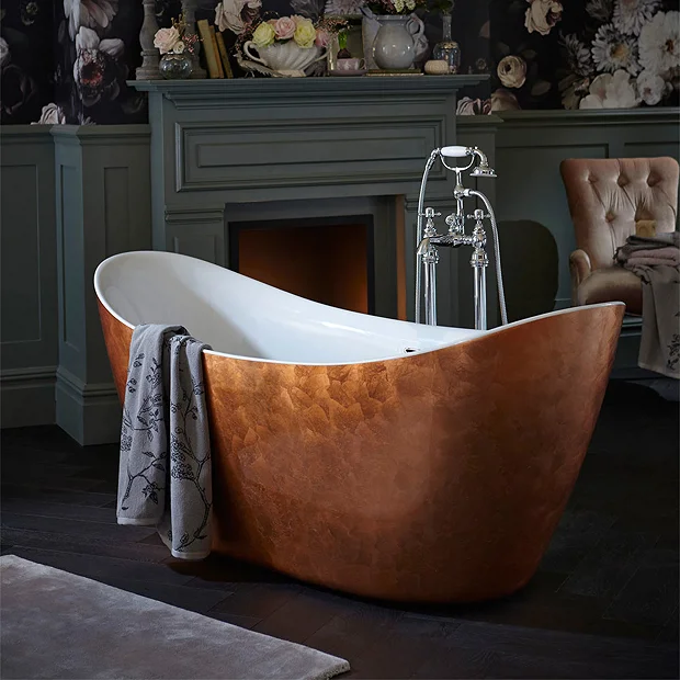 Heritage Bathroom Heritage Hylton Freestanding Acrylic Bath (1730 X 730mm) - Copper Effect 4 Heritage Bathroom Heritage Hylton Freestanding Acrylic Bath (1730 X 730mm) - Copper Effect - Image 2