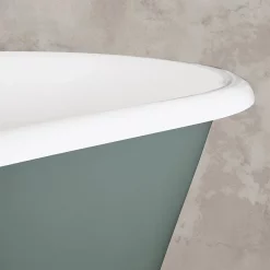 Hurlingham Bath Hurlingham Bisley Cast Iron Roll Top Bath (1690x750mm) With Feet -Victorian Plumbing shop bisley d1n