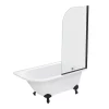 Victorian Plumbing Appleby 1550 Roll Top Shower Bath With Matt Black Screen + Leg Set -Victorian Plumbing shop bka15bs nd4