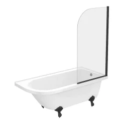 Victorian Plumbing Appleby 1700 Roll Top Shower Bath With Matt Black Screen + Leg Set 12 Victorian Plumbing Appleby 1700 Roll Top Shower Bath With Matt Black Screen + Leg Set -Victorian Plumbing shop bka17bs detail1